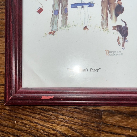 Norman Rockwell “Missed” & “Young Man’s Fancy” Framed Golf Pictures 8x10 Art - Picture 3 of 4